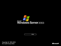 Welcome splash in Windows Server 2003 Web