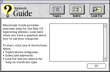 Help in System 7.5.3 (Macintosh Guide)