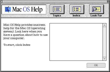 Help in Mac OS 8.0 (Mac OS Help)