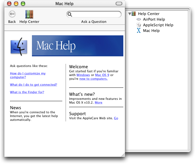 Help in Mac OS X Jaguar (Mac Help)