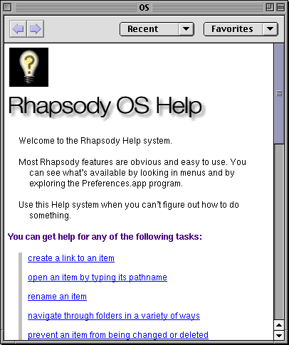 Help in Rhapsody DR2 (HelpViewer)