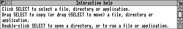 Help in RISC OS 3.11 (Interactive help)