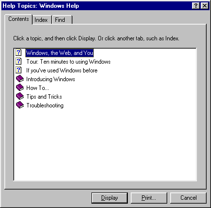 Help in Windows 95B (Windows Help)