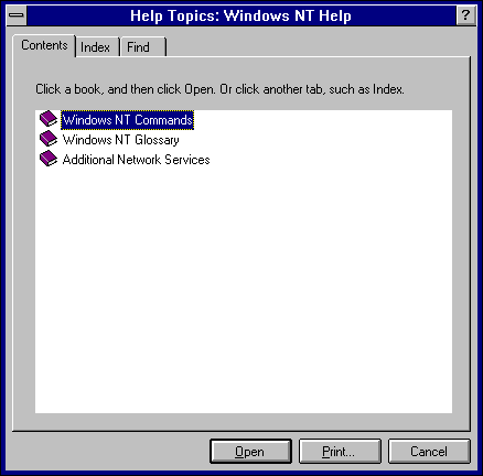 Help in Windows NT 3.51 Workstation (Windows NT Help)