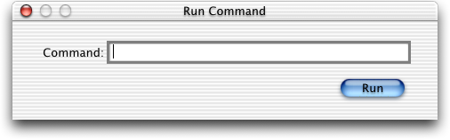 Run in Mac OS 10.0.4 (Run Command)