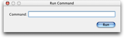 Run in Mac OS 10.1 (Run Command)