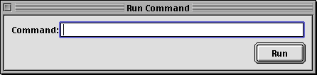 Run in Mac OS X DP (Run Command)