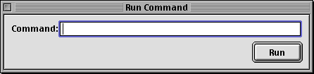 Run in Mac OS X DP 2 (Run Command)