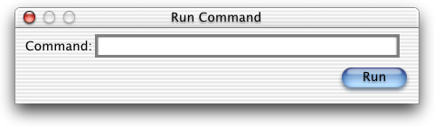 Run in Mac OS X DP 3 (Run Command)