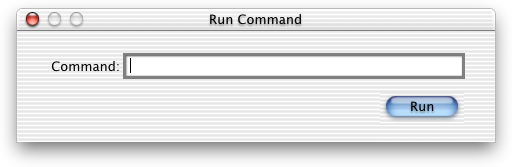 Run in Mac OS X DP 4 (Run Command)