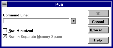 Run in Windows NT 3.51 Workstation (Run)