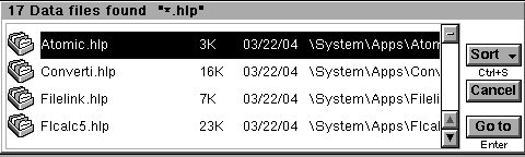 Search in EPOC R5/Psion Revo