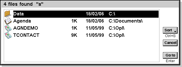 Search in EPOC R5/Psion Series 7 (Find files)