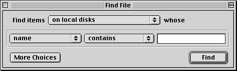 Search in Mac OS 8.0