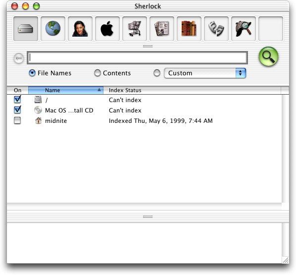 Search in Mac OS 10.0.4 (Sherlock)