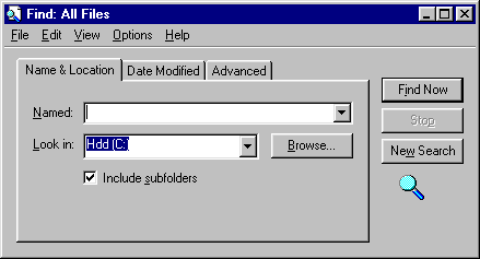 Search in Windows 95B