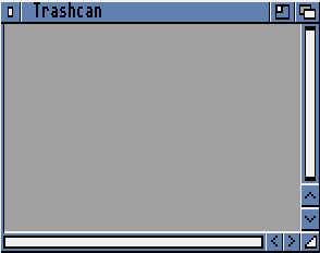 Trash can in Workbench 2.04 (Trashcan)