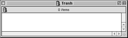 Trash can in Mac OS 9.0 (Trash)