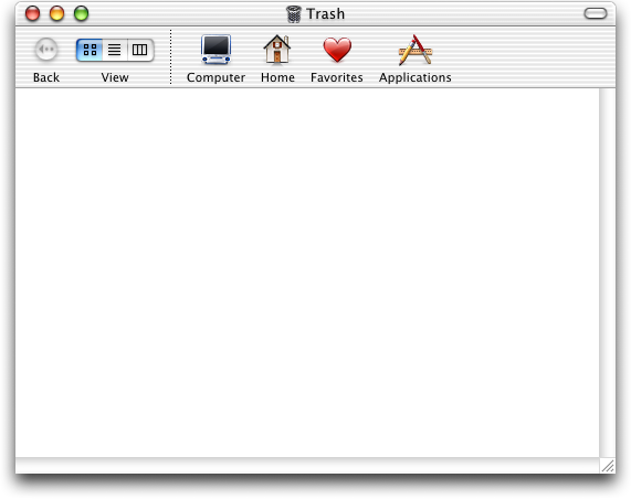 Trash can in Mac OS 10.0.4 (Trash)