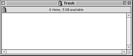 Trash can in Mac OS X DP 2 (Trash)