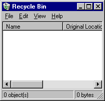 Trash can in Windows NT 4.0 Workstation (Recycle Bin)