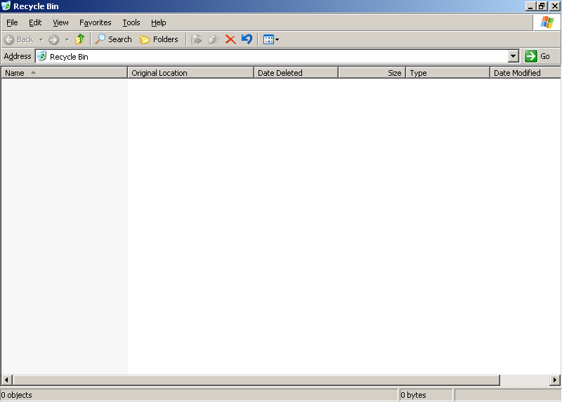 Trash can in Windows Server 2003 Web (Recycle Bin)