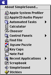 Application manager in Mac OS 8.0