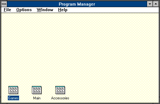 Application manager in Windows 3.0