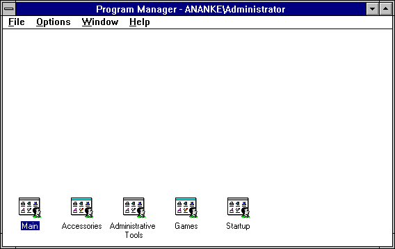 Application manager in Windows NT 3.51 Workstation