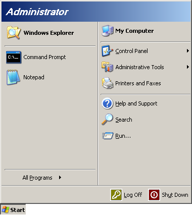 Application manager in Windows Server 2003 Web