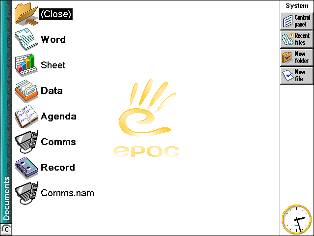 File manager in EPOC R5/Psion Series 7