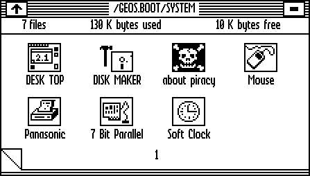 File manager in GEOS 2.1 for Apple II