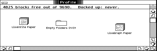 File manager in Lisa OS 1.0