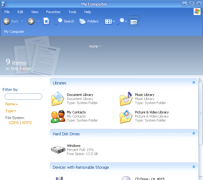 File manager in Longhorn 4015