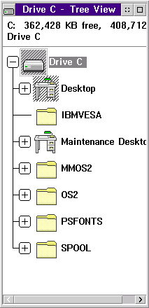 File manager in OS/2 Warp 3