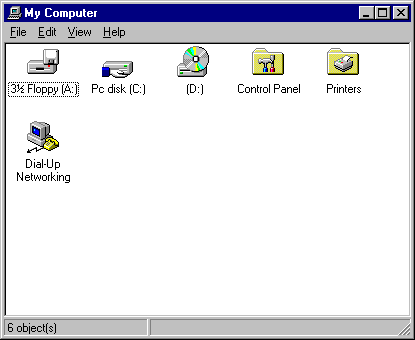 File manager in Windows NT 4.0 Workstation