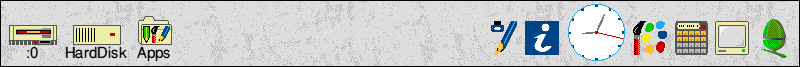 Running applications in RISC OS 3.7 (Icon bar)