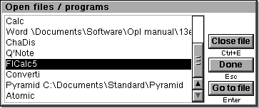 Task manager in EPOC R5/Psion Revo