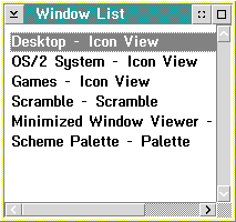 Task manager in OS/2 2.1 (Window List)