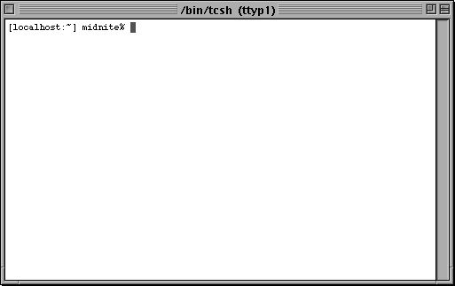 Command prompt in Mac OS X DP (Terminal)