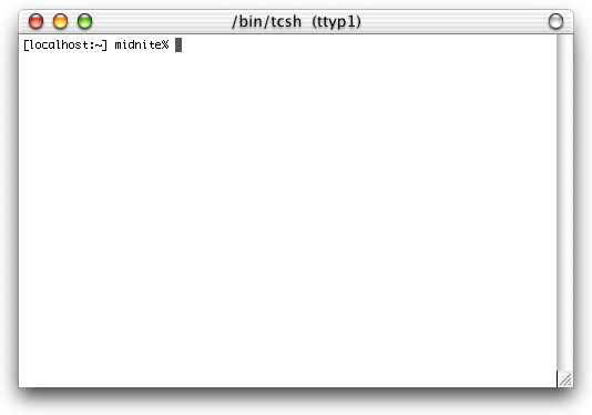 Command prompt in Mac OS X DP 3 (Terminal)