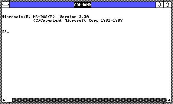 Command prompt in Windows 2.03