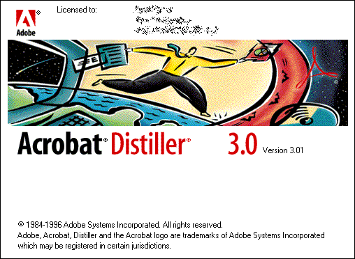 Splash in Adobe Acrobat Distiller 3.0