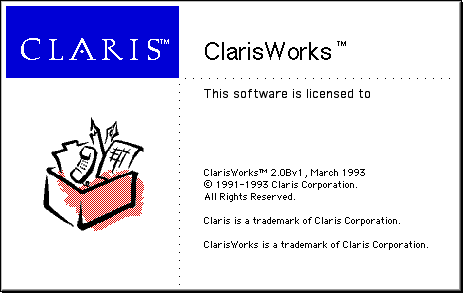 Splash in ClarisWorks 2.0