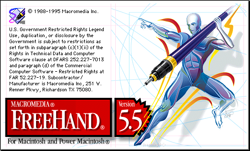 Splash in Macromedia FreeHand 5.5