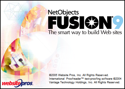 Splash in NetObjects Fusion 9.0