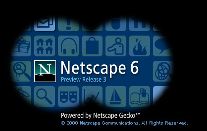 Splash in Netscape 6 Preview Release 3