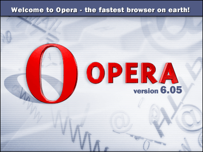 Splash in Opera 6.05