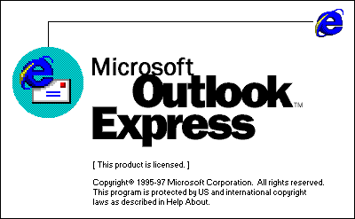 Splash in Microsoft Outlook Express 4.5