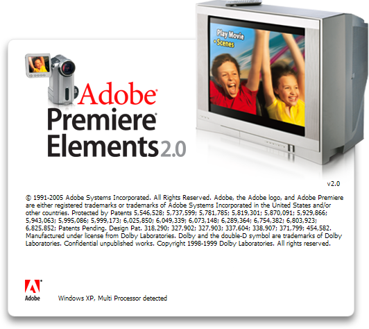 Splash in Adobe Premiere Elements 2.0